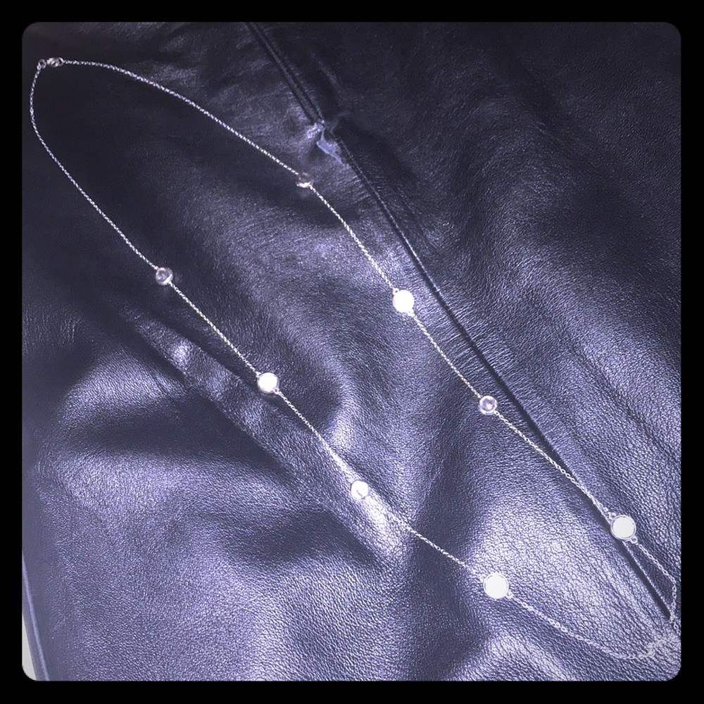 Silver and crystal necklace
